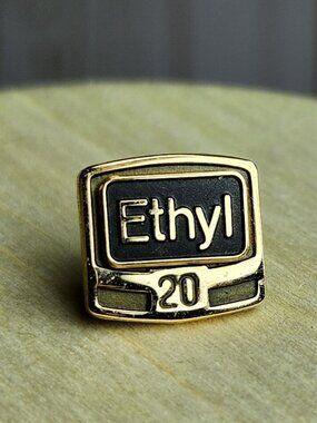10K Gold ETHYL Corporation Employee Service Award Pin 20 Year CTO 1/5 Vtg